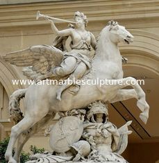 China Homem com escultura de mármore de cavalo fornecedor