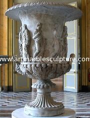 China Vaso de flores de mármore branco para construção fornecedor