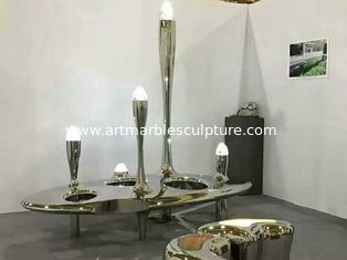 China Escultura de aço inoxidável com acabamento de espelho fornecedor