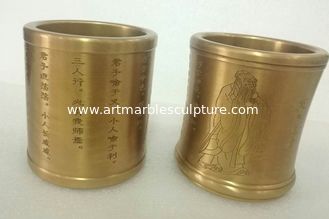 China Vaso de lápis Confúcio, artesanato de arte em bronze, presente, Altura: 10cm fornecedor