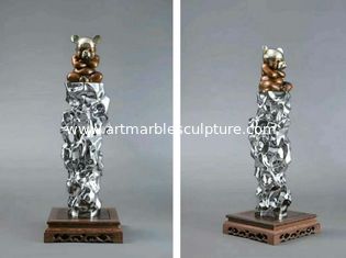 China escultura de aço inoxidável para artista, acabamento espelhado, fornecedor de escultura de aço inoxidável da China fornecedor