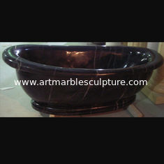 China Banheira de mármore preto para decoração de hotel com polimento para banheiro, fornecedor de esculturas da China fornecedor