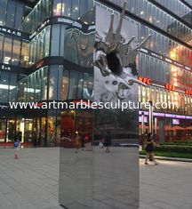 China Escultura de jardim abstrata ao ar livre Estátuas de aço inoxidável com polimento espelhado, Fornecedor de escultura em aço inoxidável fornecedor