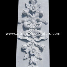 China Painéis de entalhe de flores em relevo de parede de pedra de mármore com polimento, fornecedor de escultura de entalhe em pedra da China fornecedor