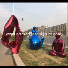 China Large metal Garden colorido pintura escultura de figuras de aço inoxidável,fornecedor de esculturas de aço inoxidável fornecedor