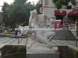 China Outdoor jardim escultura de pedra escultura de mármore duplo cpouple, China escultura de pedra escultura fornecedor fornecedor
