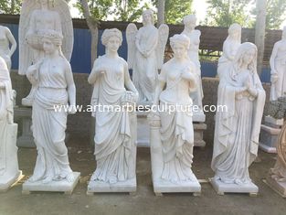China Esculturas de mármore de senhora de graça interior, estátuas de pedra de mármore para parque, fornecedor de esculturas de entalhe em pedra da China fornecedor