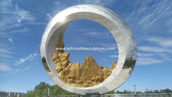 Esculturas de aço inoxidável polido espelho para exposição, estátua de metal personalizada, fornecedor de esculturas de aço inoxidável fornecedor