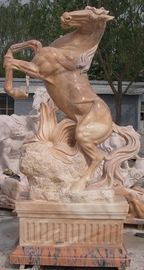 Escultura de pedra de cavalo para jardim fornecedor