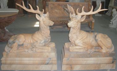 Escultura de mármore de veado para jardim fornecedor