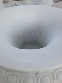 Vaso de flores de mármore branco para jardim fornecedor