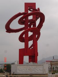Escultura de paisagem em aço inoxidável com pintura, escultura de aço inoxidável de paisagem quadrada fornecedor