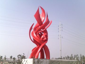 Escultura de paisagem em aço inoxidável com pintura, escultura de aço inoxidável de paisagem quadrada fornecedor
