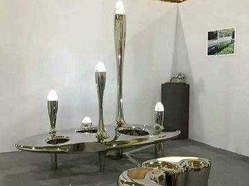 Escultura de aço inoxidável com acabamento de espelho fornecedor
