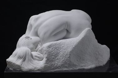 Escultura de mármore de arte de réplica com pedra de mármore natural, escultura de mármore para artista fornecedor