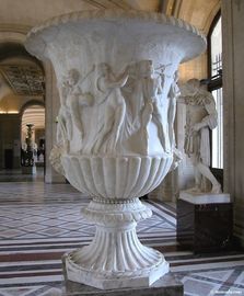 Vaso de flores de mármore branco para jardim fornecedor