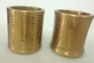 Vaso de lápis Confúcio, artesanato de arte em bronze, presente, Altura: 10cm fornecedor