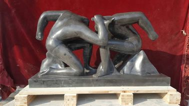 Esculptura de mármore de homens lutadores, esculturas de exposição, fornecedor de esculturas de pedra da China fornecedor