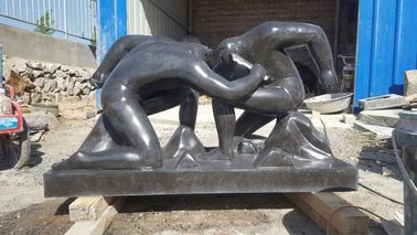 Esculptura de mármore de homens lutadores, esculturas de exposição, fornecedor de esculturas de pedra da China fornecedor