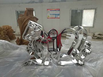escultura de aço inoxidável polido espelho para estúdio de arte, fornecedor de escultura de aço inoxidável da China fornecedor