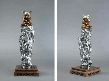 escultura de aço inoxidável para artista, acabamento espelhado, fornecedor de escultura de aço inoxidável da China fornecedor