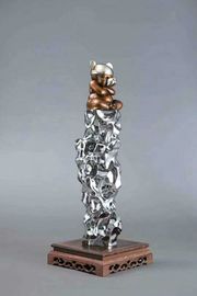 escultura de aço inoxidável para artista, acabamento espelhado, fornecedor de escultura de aço inoxidável da China fornecedor