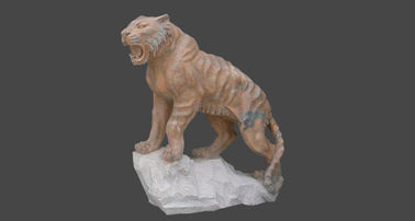 Escultura de tigre de mármore de jardim de escultura de pedra ao ar livre, fornecedor de escultura de pedra da China fornecedor