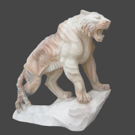 Escultura de tigre de mármore de jardim de escultura de pedra ao ar livre, fornecedor de escultura de pedra da China fornecedor