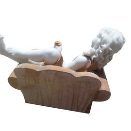 Escultura de mármore infantil, escultura de mármore colorida para jardim, fornecedor de esculturas da China fornecedor