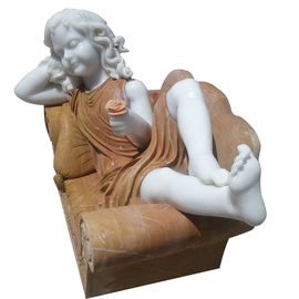 Escultura de mármore infantil, escultura de mármore colorida para jardim, fornecedor de esculturas da China fornecedor