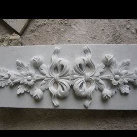 Painéis de entalhe de flores em relevo de parede de pedra de mármore com polimento, fornecedor de escultura de entalhe em pedra da China fornecedor
