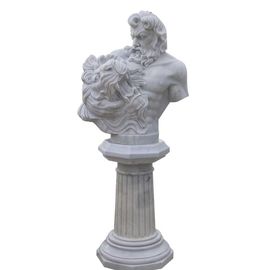 Estátua de busto de homem com esculturas de mármore de leão, fornecedor de escultura em pedra da China fornecedor
