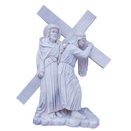 Religião Cristã Pedra Jesus cruz escultura em mármore, China fornecedor de escultura em pedra fornecedor