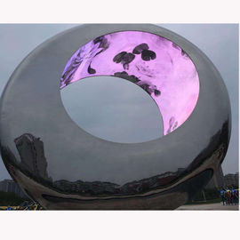 Projeto de escultura redonda de metal grande ao ar livre em aço inoxidável, Fornecedor de escultura em aço inoxidável fornecedor