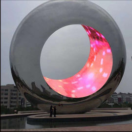 Projeto de escultura redonda de metal grande ao ar livre em aço inoxidável, Fornecedor de escultura em aço inoxidável fornecedor
