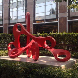 Escultura de aço inoxidável com pintura colorida de jardim de metal grande, Fornecedor de escultura de aço inoxidável fornecedor