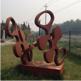 Escultura de aço inoxidável com pintura colorida de jardim de metal grande, Fornecedor de escultura de aço inoxidável fornecedor