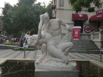 Outdoor jardim escultura de pedra escultura de mármore duplo cpouple, China escultura de pedra escultura fornecedor fornecedor