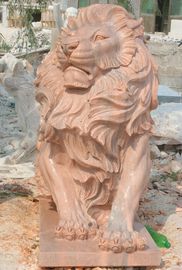 Natureza Estatuas de leões esculpidas em pedra escultura de animais em mármore rosa fornecedor de esculturas em pedra fornecedor
