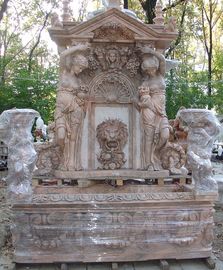 Fonte de água de parede de pedra de jardim, estátua de escultura, fonte de água, fornecedor de escultura em pedra fornecedor