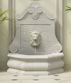 Fonte de água de parede de pedra de jardim, estátua de escultura, fonte de água, fornecedor de escultura em pedra fornecedor