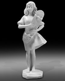 Escultura de estatua de mármore branco polaco de alta qualidade para exposição,fornecedor de escultura em pedra fornecedor