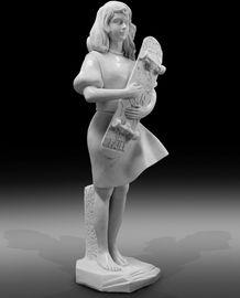 Exposição de arte interna esculturas de mármore bela garota estátua de pedra, fornecedor de entalhes em pedra fornecedor