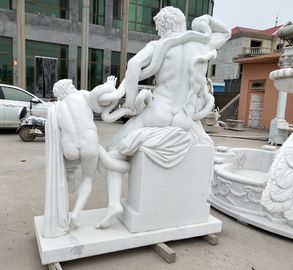 Exposição de museu esculturas de mármore Laocoon réplica estátua de pedra, fornecedor de escultura de pedra fornecedor