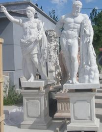 Museu de estátuas da Roma Antiga esculturas de mármore réplica de Hércules estátua de pedra, fornecedor de esculturas em pedra fornecedor