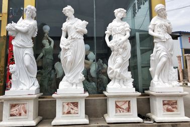 Estátuas de pedra de jardim agradáveis, esculturas de mármore das quatro estações, esculturas de pedra, fornecedor de esculturas de pedra da China fornecedor