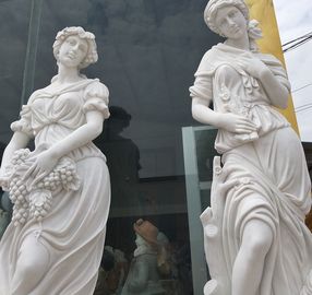 Estátuas de pedra de jardim agradáveis, esculturas de mármore das quatro estações, esculturas de pedra, fornecedor de esculturas de pedra da China fornecedor