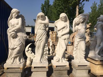 Esculturas de mármore de senhora de graça interior, estátuas de pedra de mármore para parque, fornecedor de esculturas de entalhe em pedra da China fornecedor