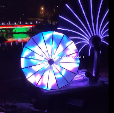 esculturas de aço inoxidável com luzes LED, esculturas metálicas para exteriores,fornecedor de esculturas de aço inoxidável fornecedor